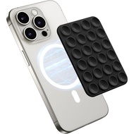 GONEZ Magnetic Suction Cup Phone Mount for Case, Removable Silicone Sticky Grip for iPhone Hands-Fre
