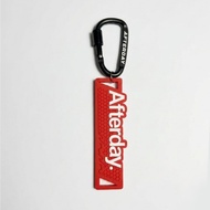GANTUNGAN Afterday. Rubber Crest Red Keychain Carbiner RubberKeychain
