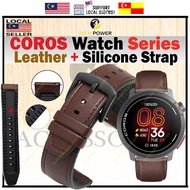COROS Smart Watch Strap COROS Pace Pro/Pace 3/Apex 2 Pro/Apex Pro, Leather + Silicone Strap ,Tali Ja