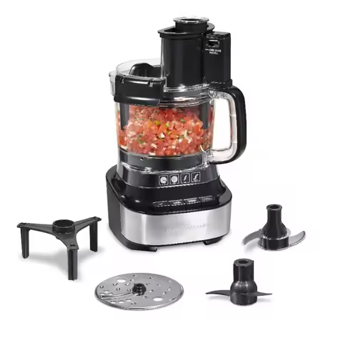 Hamilton Beach Stack & Snap Food Processor with Bowl Scraper, 10 Cup Capacity, Black, 70822FG