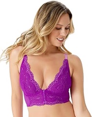 Women's Superboost Lace Deep V Bralet Bra, Orchid, 30DD