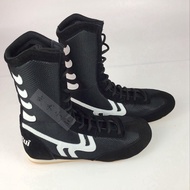 [Huhuhu Sports Equipment] Willie Wrestling Shoes High-Top Training Wrestling Shoes Black Wrestling B