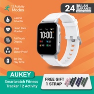 Smartwatch Aukey White Fitnes Tracker 12 Activity Free Strap Kap