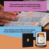 NO.1Bible Verse Prayer Colorful Paper Inspirational Bible Glass Jar Ornament