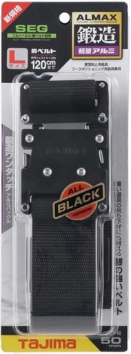 日本 田島Tajima 鍛造鋁插扣式S腰帶 L號 經典黑 BWBL145-BK｜045001190101