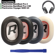 1Pair Replacement Earpads Ear Pads Cushions Headband for Plantronics BackBeat PRO 2 SE Special Edition Voyager 8200 UC Headsets