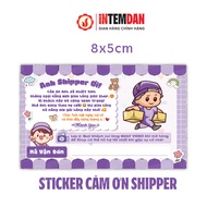 COMBO STICKER Thank You Shipper VINH LIEN Purple Size 8x5cm