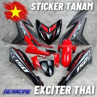 “STICKER TANAM”EXCITER COVER SET Y15ZR V1 V2 EXCITER THAI MERAH BIRU EDITION/ Y15ZR EXCITER THAI MER