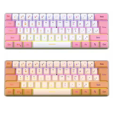 RGB Wired Mechanical Keyboard 61 Keys Laptop Key Board Accessories