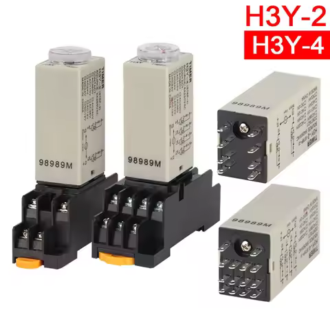 Delay Timer Time Relay H3Y-2 H3Y-4 Adjusting Knob Control Timing Relay Power On Delay Timer Power On