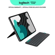 Logitech Flip Folio, Keyboard Case for iPad Pro 11 or 13-inch (M4) & iPad Air 11 or 13-inch (M2 & M3