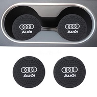 1/2pcs For Audi Car Water Cup Non-Slip Mat For Audi Sline TT  S3 S4 S5 RS A3 A4 A5 A6 A7 Q3 Q5 Q7 Interior Accessories