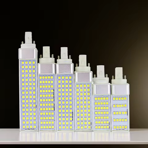 Lampada G23 G24 E27 5W 7W 9W 11W 13W 15W 85V-265V/AC Horizontal Plug lamp SMD5050 Bombillas LED PL C