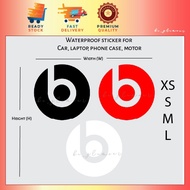 Beats audio logo sticker reflective stiker kereta dr dre car helmet Waterproof Laptop phone Vinyl De