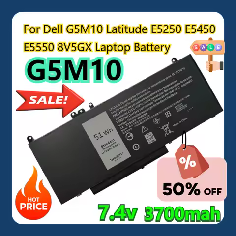 7.4v G5M10 For Dell G5M10 Latitude E5250 E5450 E5550 8V5GX Laptop Battery