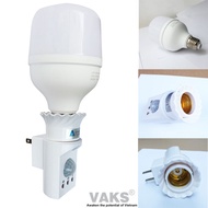 [HCM]COMBO ĐUÔI ĐÈN CẢM ỨNG HỒNG NGOẠI E27 có phích cắm - TR01 + BÓNG ĐÈN LED ĐUÔI VẶN TRÒN E27 20W-