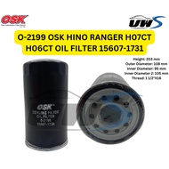 O-2199 OSK HINO RANGER H07CT H06CT OIL FILTER 15607-1731