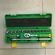 Tekiro socket set socket Wrench Set 17 pcs 1/ 2" (8 - 24mm) Plastic Box