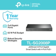 TP-Link TL-SG2008P JetStream 8-Port Gigabit Smart Switch with 4-Port PoE+ | Network Switch | PoE Swi