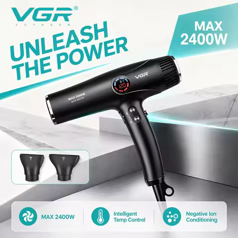 VGR Hair Dryer Professional Hair Dryer Machine Negative Ion Blow Dryer BLDC Motor 110000 RPM Hair Sa