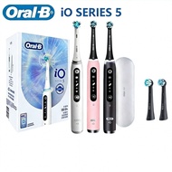 Oral B iO5 Electric Rechargeable Pressure Sensor ToothBrush With 2 Bursh Heads and Traval Box Pink