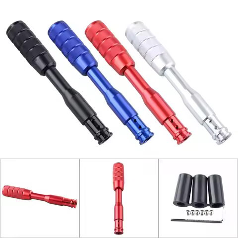 Car Knurled Gear Shift Knob + Gear Shift Shifter Lever Knob Extension Rod Stick + Gear Shift Knob Fo