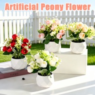 Artificial Peony Mini Flower Decor Gifts Bunga Hiasan Ruang Tamu Wedding Hotel Party Decor