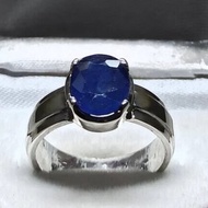4.4克拉藍寶石戒指 925純銀手工製作尼泊爾戒指 九月