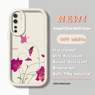 For OPPO Reno3 4G 5G Reno2 R17 R15 Pro R11 R11s A91 New Case Cartoon Beautiful Flower Silicone Soft TPU Cover Full Camera Lens Protect Shockproof Phone Casing