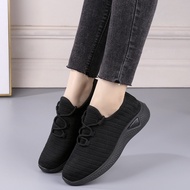 SEP107 (Without Box) Sneakers Full BlackWanita Size 36-44 ADA SimpleTALI Lightweight Knitted Materia