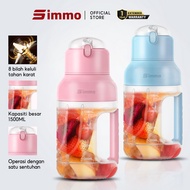 SIMMO Juice cup juicer Fruit Blender mixer Shaker Cup 1500ml 8 Blade Wireless Portable USB Rechargea