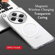 Magnetic Casing Transparent Case For OPPO Find X8 x9 Pro Ultra x8s x8s+ x9+ R15 R17 RX17 F7 F9 A7X F