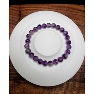 Purple Super Seven Quartz Crystal Universal Stone Bracelet 5A 7.6mm F1226