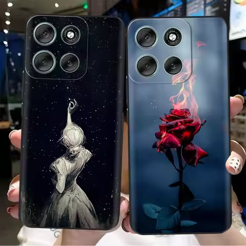 Phone Case For Motorola Moto G56 5G Case Soft TPU Silicone Cute Cartoon Bumper Back Cover For Moto G