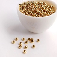 Manik-manik Spacer Warna Emas Perak  Manik-manik Longgar Gelang DIY Manik-manik Kalung untuk Membuat Perhiasan