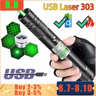 USB Green Laser Pointers 532nm Laser303 laser pen lamp High-Power Green laser USB Charge激光指示笔