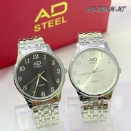 Original AD Steel AD 096 MODEL Unisex Stainless Steel couple watch Japan movement WATER RESISTANT