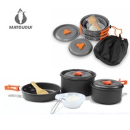 MATOUGUI - Cooking Set Alat Masak Camping Outdoor Tactical | Nesting Alat Masak Camping Praktis Free