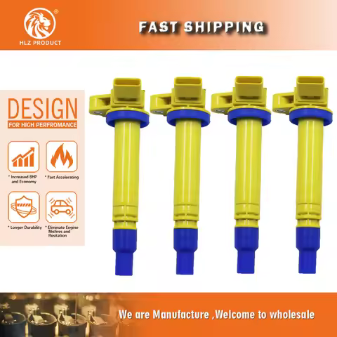 4PCS HLZ PRODUCT Performance Ignition Coil Packs UF314 for Toyota Celica GTS 2ZZGE Corolla XRS Matri