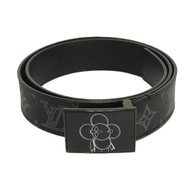二手LOUIS VUITTONCeinture Metropole Vivienne 35mm Mascot 壓花 LV 標誌花 85/34 Monogram Noir 腰帶 M0048V