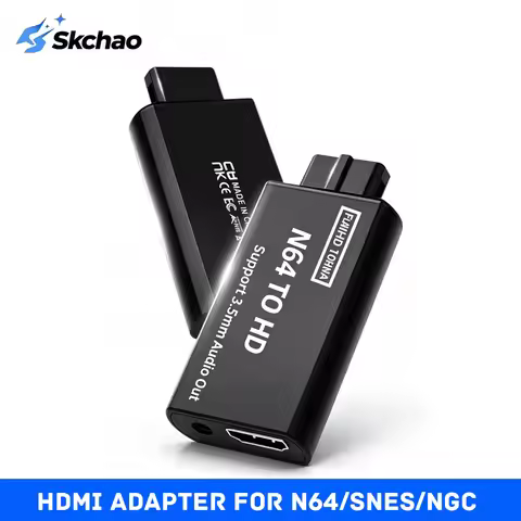 1080P N64 to HDMI HDTV Adapter For N64/SNES/SFC/NGC Console 4:3/16:9 Aspect Ratio Switching SV&Compo