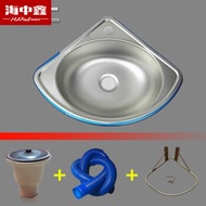 Stainless steel triangle basin thickened small sink small corner single-sink water basin washbasin w