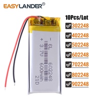 10Pcs/Lot 502248 3.7v 500mAh li-ion Lipo Lithium Li-Po Polymer Battery 302248 402248 602248 702248 8
