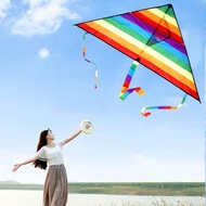 Long Tail Rainbow Kite Outdoor Kites Flying Toys Kite For Children Kids with kite string Kite For Ki