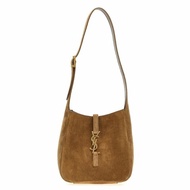 【YSL】SAINT LAURENT LE 5 A 7 Hobo Baby 迷你 麂皮 肩背包 棕色 809461