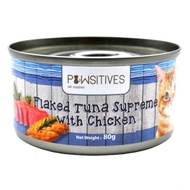 Pawsitives Cat Wet Food Flaked Tuna Supreme with Chicken (80g)