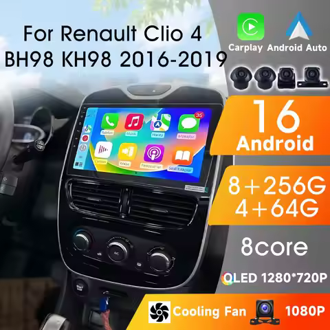 Car Radio For Renault Clio 4 BH98 KH98 2016- 2019 Carplay Android Auto Wireless 8Core Android Car Pl