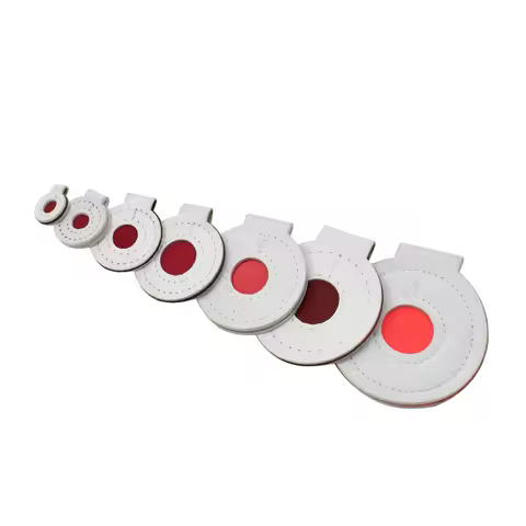 One Set Super Bull's-Eye Target Hand Sewn Red White Durable Leather Slingshot Shooting Various Sizes