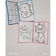 COLORING BOOKLET | MINI BUKU MEWARNA / AKTIVITI | BOLEH CUSTOM NAMA DAN TEMA|
