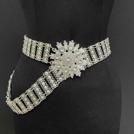 March jewelry 42“ เข็มขัดโลหะ สวยมาก สำหรับผู้หญิง กับ เครื่องประดับงานแต่ง ทอง เงินโบราณ เงิน เข็มขัดไทย เข็มขัดแต่งตัว เข็มขัดยาว